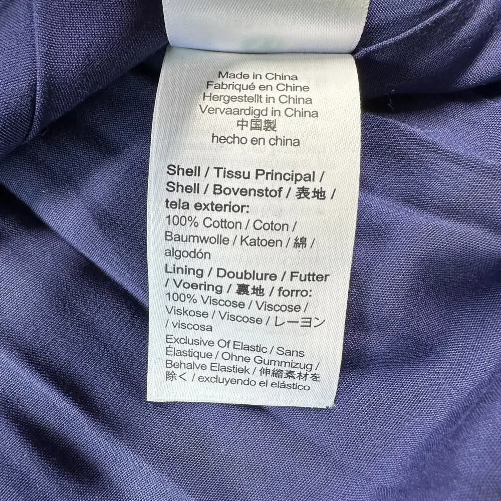 J. Crew Liberty Dress Women 2 Blue Sweetheart Long Sleeve Mini Bourton Bloom New